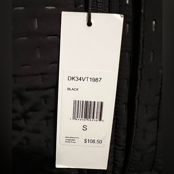 DKNY Black zip up Vest - Picture 3 of 5